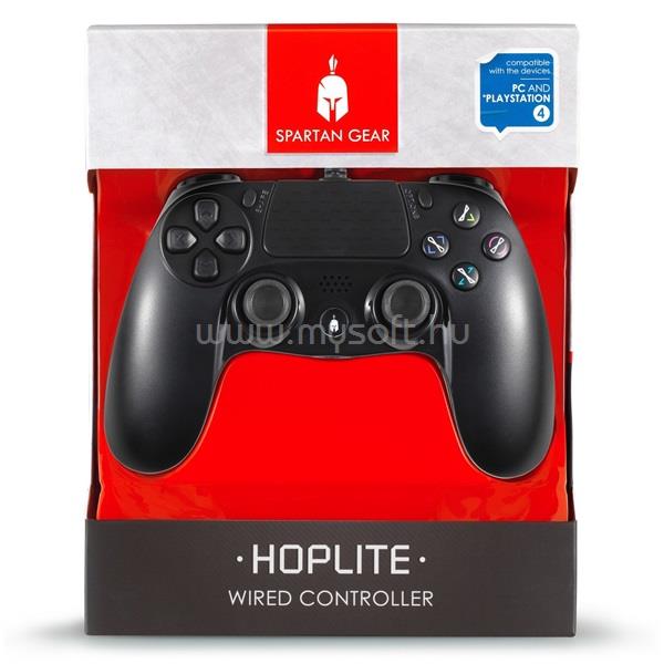 SPARTAN GEAR Hoplite PS4 vezetékes kontroller (fekete)