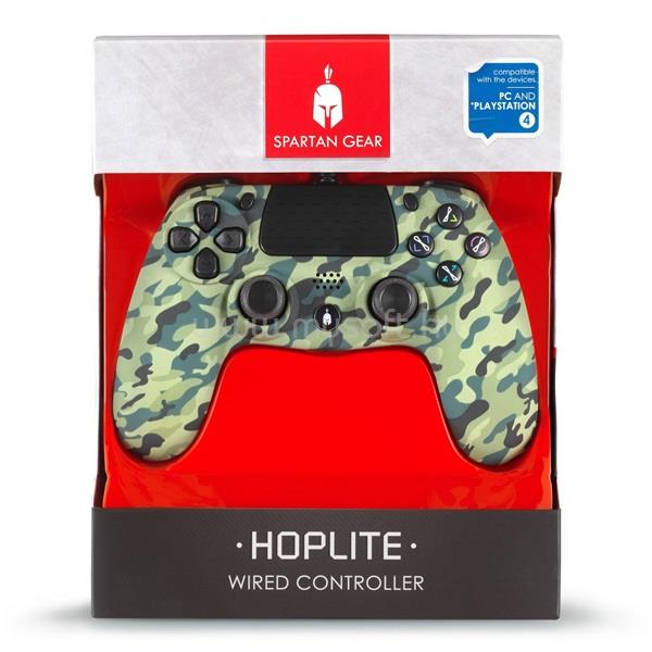SPARTAN GEAR Hoplite PS4 vezetékes kontroller (terepmintás zöld)