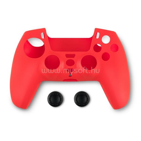 SPARTAN GEAR PS5 kontroller szilikon skin piros + thumb grips