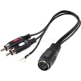 SPEAKA PROFESSIONAL RCA - DIN csatlakozó kábel, 5 pól. DIN aljzat - 2x RCA dugó, fekete, Speaka Professional SP-7869832 small