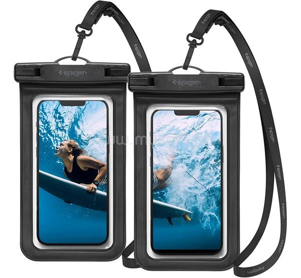 SPIGEN SPIGEN A601 vízhatlan/vízálló tok, AQUA 2db univerzális, 6.8" méret, FEKETE