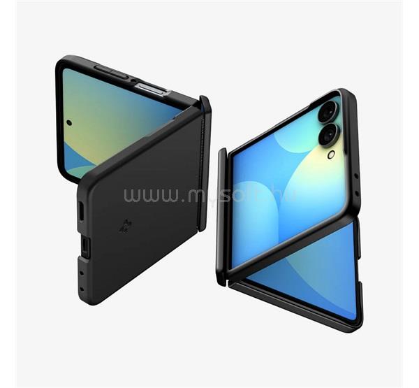 SPIGEN Samsung Z Flip8 SPIGEN AIR FIT PRO műanyag telefonvédő matt, MagSafe, FEKETE