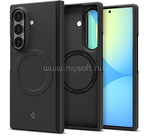 SPIGEN Samsung Z Fold8 Ultra SPIGEN AIR SKIN ARAMID MAGSAFE műanyag telefonvédő ultravékony, karbon minta, FEKETE