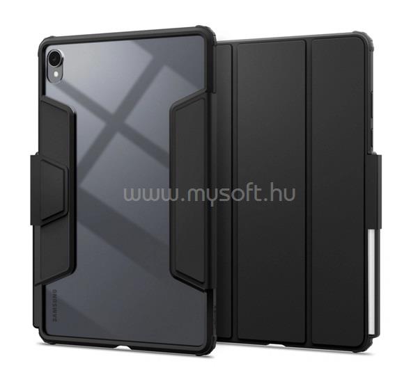 SPIGEN Samsung Tab S11 5G / Tab S11 WIFI AIR SKIN PRO tok álló, ECO bőr hatású aktív FLIP, ceruza tartó, FEKETE