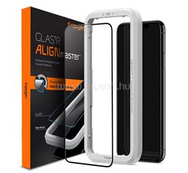 SPIGEN iPhone 11 / XR 6.1 ALM FC képernyővédő üveg 2.5D, színkiemelés, FEKETE AGL00106 small