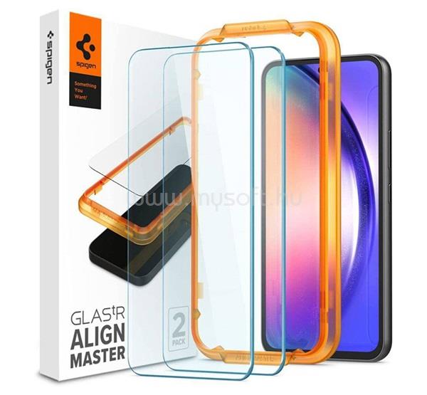 SPIGEN Samsung A54 5G ALM FC képernyővédő üveg 2db 2.5D, színkiemelés, ÁTLÁTSZÓ