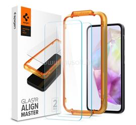 SPIGEN Samsung A35 5G / A55 5G SPIGEN ALM FC képernyővédő üveg 2db 2.5D, színkiemelés, ÁTLÁTSZÓ AGL07772 small