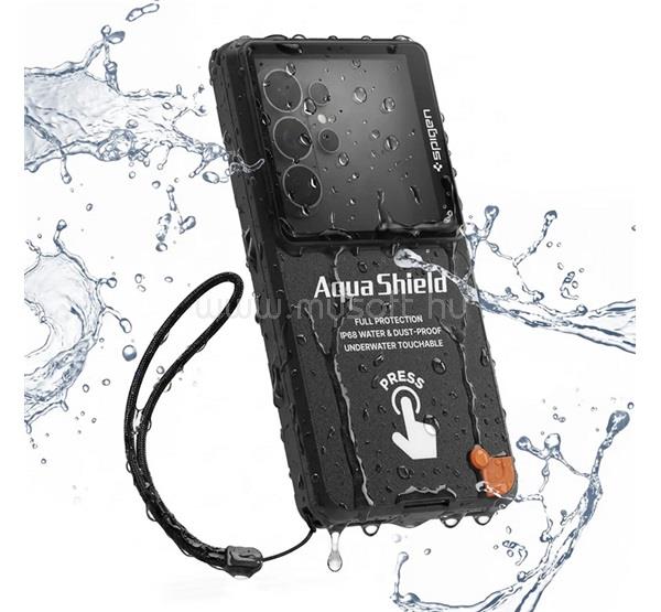 SPIGEN SPIGEN AQUA SHIELD A604 vízhatlan/vízálló tok, AQUA 2 méterig, 6.9" méret, FEKETE