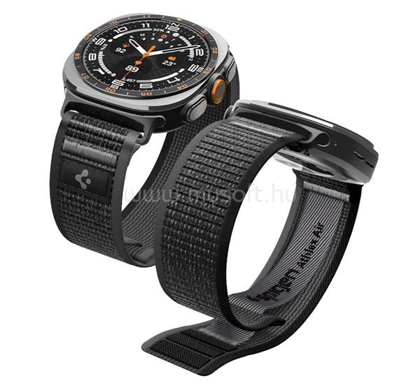 SPIGEN Samsung Watch Ultra 2 eSIM 47mm SPIGEN ATHLEX AIR ACTIVE pótszíj egyedi méret, SPORT, FEKETE/SÖTÉTSZÜRKE