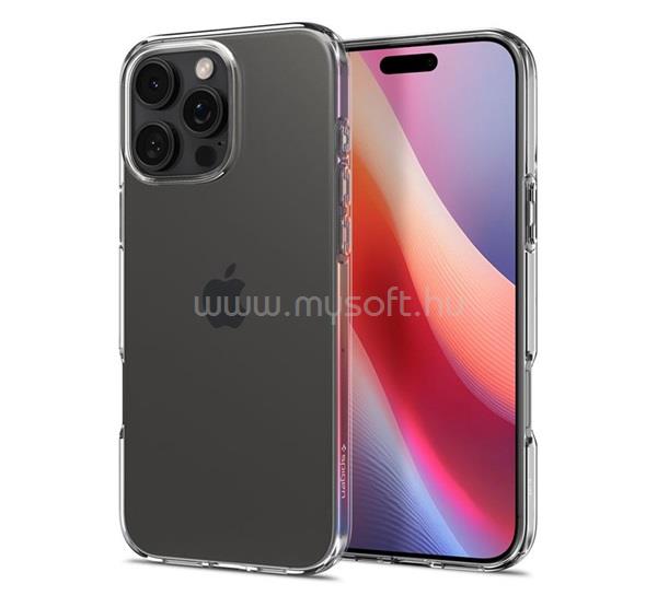 SPIGEN iPhone 16 Pro SPIGEN CRYSTAL FLEX szilikon telefonvédő ütésállóság, légpárnás sarok, ÁTLÁTSZÓ