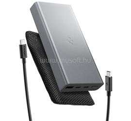 SPIGEN EA3020 vésztöltő USB+2 Type-C aljzat 20000mAh, LED jelzés + Type-C kábel, SÖTÉTSZÜRKE ABA09434 small
