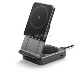 SPIGEN EF302MOQ asztali töltő 2in1 25W, Qi2, FEKETE ACH10399 small