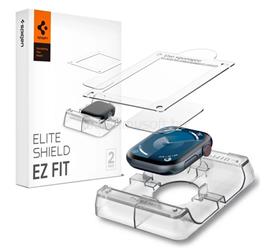 SPIGEN Apple Watch Series 11 46mm ELITE SHIELD EZ FIT kijelzővédő fólia 2db full screen, PET + segédkeret, ÁTLÁTSZÓ AFL08579 small