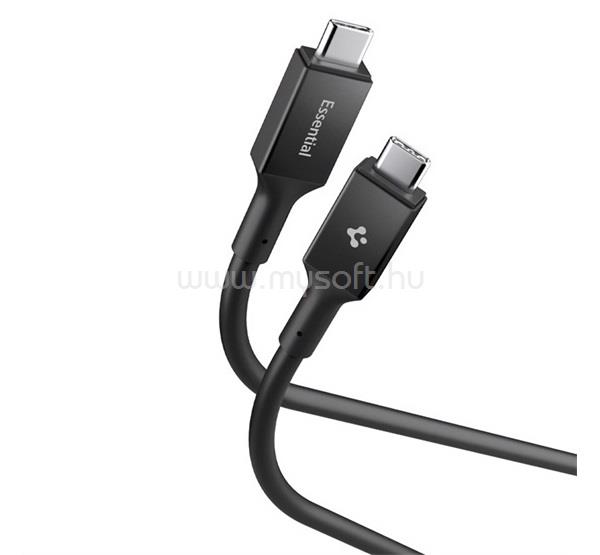 SPIGEN SPIGEN ESSENTIAL EB10010CC adatkábel Type-C - Type-C, 100cm, FEKETE