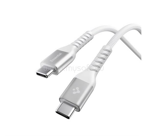 SPIGEN SPIGEN ESSENTIAL EB10010CCA adatkábel Type-C - Type-C, 100cm, FEHÉR