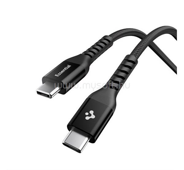 SPIGEN SPIGEN ESSENTIAL EB10010CCA adatkábel Type-C - Type-C, 100cm, FEKETE