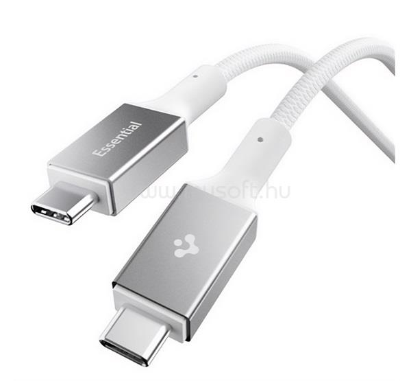 SPIGEN SPIGEN ESSENTIAL EB10015CC adatkábel Type-C - Type-C, 150cm, FEHÉR