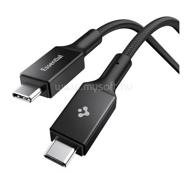 SPIGEN SPIGEN ESSENTIAL EB10015CC adatkábel Type-C - Type-C, 150cm, FEKETE