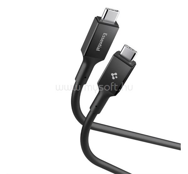SPIGEN SPIGEN ESSENTIAL EB10020CC adatkábel Type-C - Type-C, 200cm, FEKETE