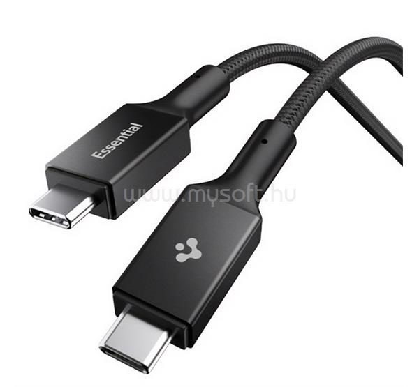 SPIGEN SPIGEN ESSENTIAL EB24015CC adatkábel Type-C - Type-C, 150cm, FEKETE