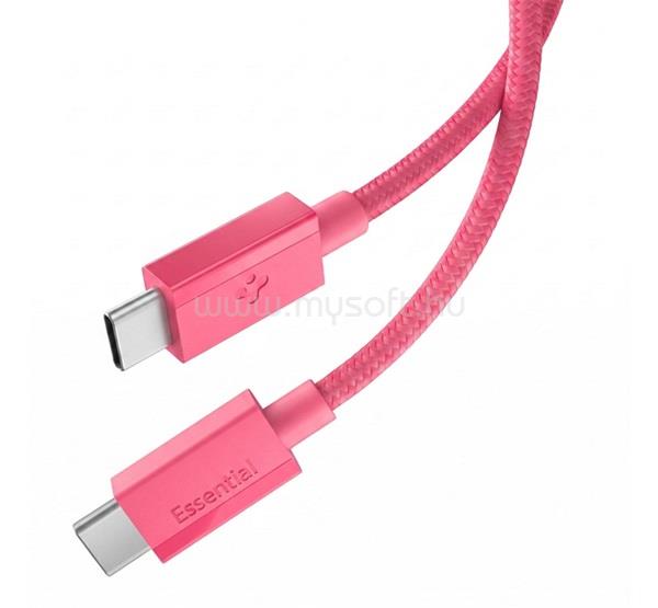 SPIGEN ESSENTIAL EB6010CC adatkábel Type-C - Type-C, 100cm, RÓZSASZÍN