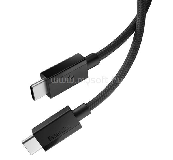 SPIGEN ESSENTIAL EB6015CC adatkábel Type-C - Type-C, 150cm, FEKETE