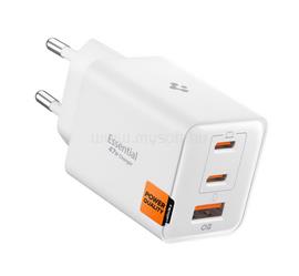 SPIGEN ESSENTIAL EE473EU hálózati töltő USB+2 Type-C aljzat 47W, PD gyorstöltő 3.0, FEHÉR ACH09464 small