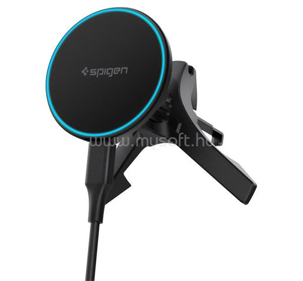 SPIGEN ESSENTIAL EV15MAQ autós tartó szellőzőre, Qi2, FEKETE