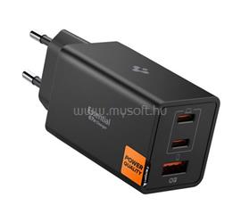 SPIGEN ESSENTIAL hálózati töltő USB+2 Type-C aljzat 67W, PD gyorstöltő 3.0, FEKETE ACH09458 small
