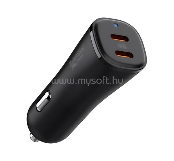 SPIGEN EV502 ARCSTATION autós töltő 2 Type-C aljzat 50W, PD gyorstöltő 3.0, FEKETE