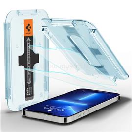 SPIGEN iPhone 17e / 16e / 14 EZ FIT képernyővédő üveg 2db 2.5D, 9H + segédkeret, ÁTLÁTSZÓ AGL03385 small