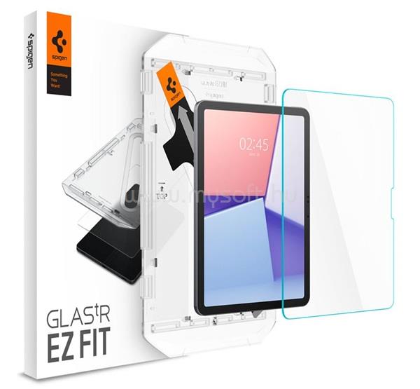 SPIGEN IPAD Air 11 (2026) / Air 11 (2025) / Air 11 (2024) EZ FIT HD képernyővédő üveg 2.5D, 9H + segédkeret, ÁTLÁTSZÓ