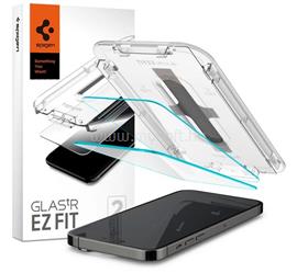 SPIGEN iPhone 14 Pro Max EZ FIT HD képernyővédő üveg 2db 2.5D, 9H + segédkeret, ÁTLÁTSZÓ AGL05202 small