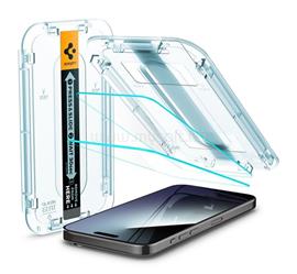 SPIGEN iPhone 15 Pro Max SPIGEN EZ FIT HD képernyővédő üveg 2db 2.5D, 9H + segédkeret, ÁTLÁTSZÓ AGL06872 small