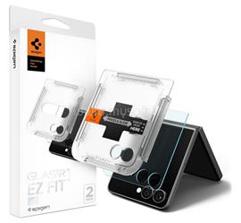 SPIGEN Samsung Z Flip7 SPIGEN EZ FIT HD képernyővédő üveg 2db 2.5D, 9H + segédkeret, ÁTLÁTSZÓ AGL09585 small