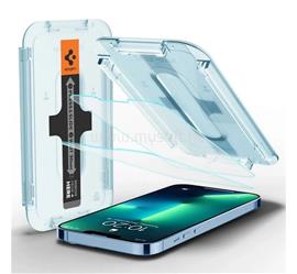 SPIGEN iPhone 14 Plus / 13 Pro Max EZ FIT képernyővédő üveg 2db 2.5D, 9H + segédkeret, ÁTLÁTSZÓ AGL03375 small