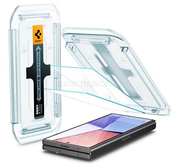 SPIGEN Samsung Z Fold6 SPIGEN EZ FIT képernyővédő üveg 2db 2.5D, 9H + segédkeret, ÁTLÁTSZÓ