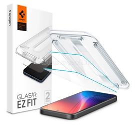 SPIGEN Google Pixel 9a SPIGEN EZ FIT képernyővédő üveg 2db 2.5D, 9H + segédkeret, ÁTLÁTSZÓ AGL08938 small