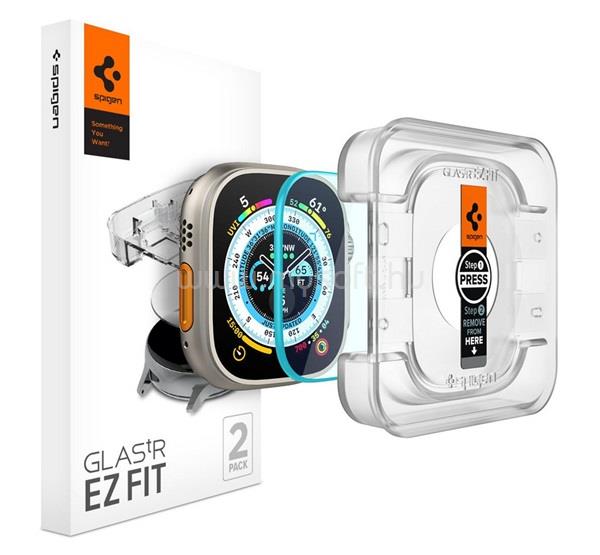 SPIGEN Apple Watch Ultra 3 49mm / Ultra 2 49mm / Ultra 49mm EZ FIT kijelzővédő üveg 2db 2.5D, 9H, ÁTLÁTSZÓ