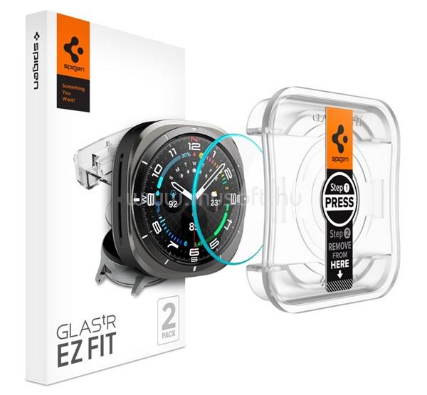 SPIGEN Samsung Watch Ultra eSIM 47mm EZ FIT kijelzővédő üveg 2db 2.5D, 9H, ÁTLÁTSZÓ