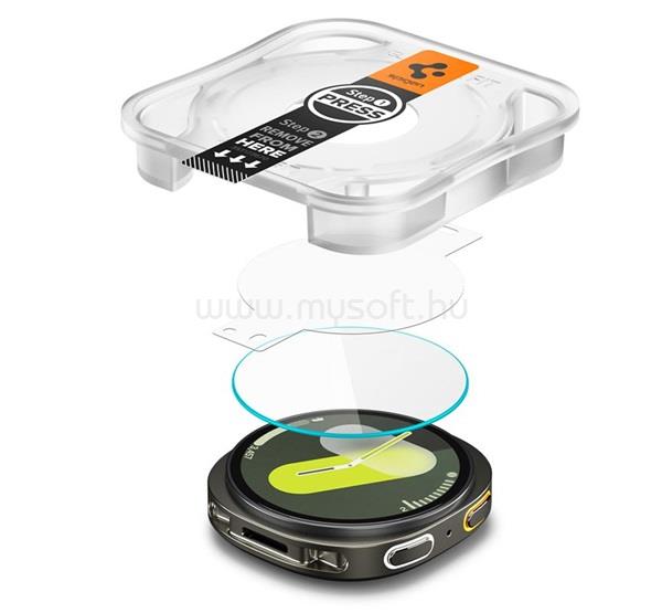SPIGEN Samsung Watch 8 eSIM 40mm / 8 40mm EZ FIT kijelzővédő üveg 2db 2.5D, 9H, ÁTLÁTSZÓ
