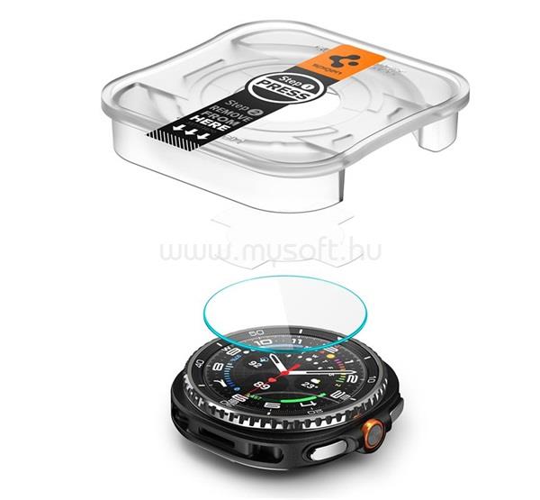 SPIGEN Samsung Watch 8 Classic eSIM 46mm / 8 Classic 46mm EZ FIT kijelzővédő üveg 2db 2.5D, 9H, ÁTLÁTSZÓ