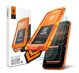 SPIGEN iPhone 18 Pro / 17 Pro SPIGEN GLASS TR ALIGNMASTER S képernyővédő üveg 3db 2.5D, 9H + segédkeret, ÁTLÁTSZÓ AGL10103 small