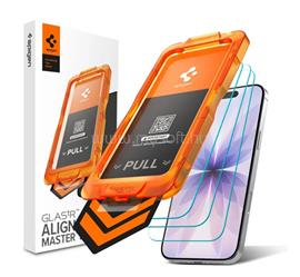 SPIGEN iPhone 17 SPIGEN GLASS TR ALIGNMASTER S képernyővédő üveg 3db 2.5D, 9H + segédkeret, ÁTLÁTSZÓ AGL10484 small