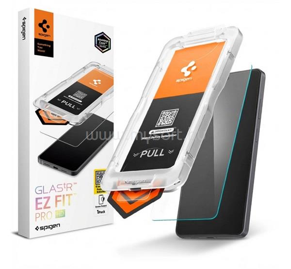 SPIGEN Samsung S26 Ultra SPIGEN GLASS TR EZ FIT PRO HD képernyővédő üveg 2.5D, 9H + segédkeret, ÁTLÁTSZÓ