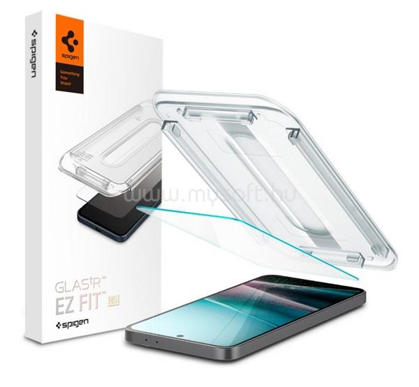 SPIGEN Samsung A37 5G / A36 5G SPIGEN GLASS TR EZ FIT PRO HD képernyővédő üveg 2.5D, 9H + segédkeret, ÁTLÁTSZÓ