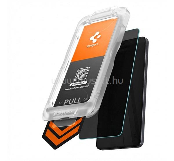 SPIGEN Samsung S26 SPIGEN GLASS TR EZ FIT PRO HD képernyővédő üveg 2.5D, 9H + segédkeret, ÁTLÁTSZÓ
