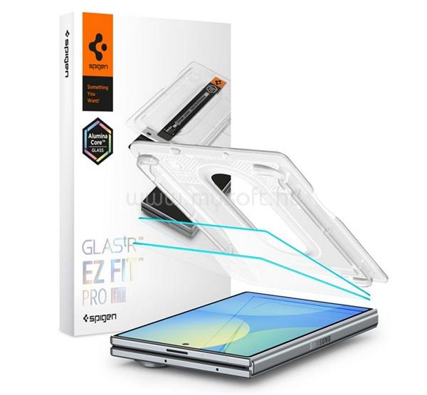 SPIGEN Samsung Z Fold8 SPIGEN GLASS TR EZ FIT PRO HD képernyővédő üveg 2db 2.5D, 9H + segédkeret, ÁTLÁTSZÓ