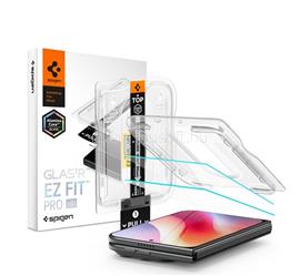 SPIGEN iPhone Duo SPIGEN GLASS TR EZ FIT PRO HD képernyővédő üveg 2db 2.5D, 9H + segédkeret, ÁTLÁTSZÓ AGL12013 small
