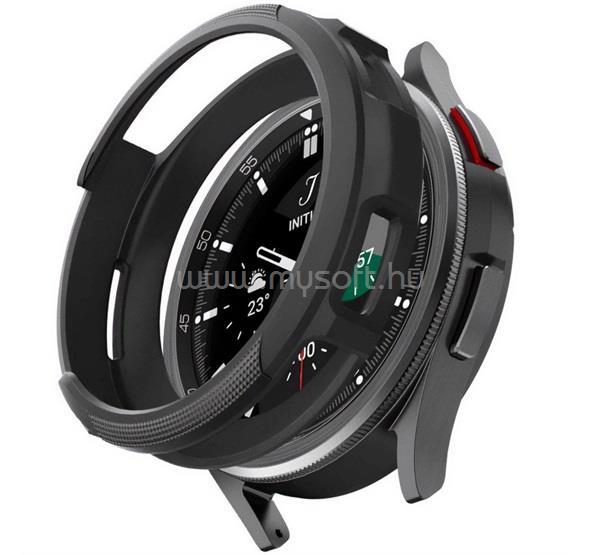 SPIGEN Samsung Watch 6 Classic 43mm LIQUID AIR szilikon óra keret ütésállóság FEKETE